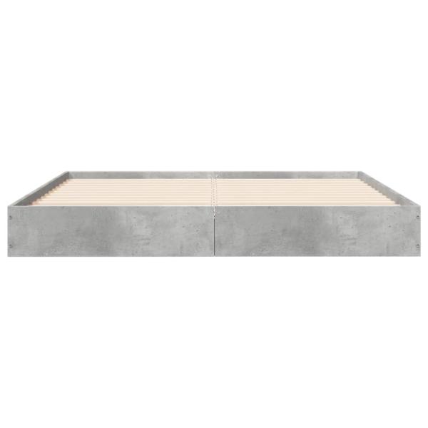 Bettgestell Betongrau 140x200 cm Holzwerkstoff