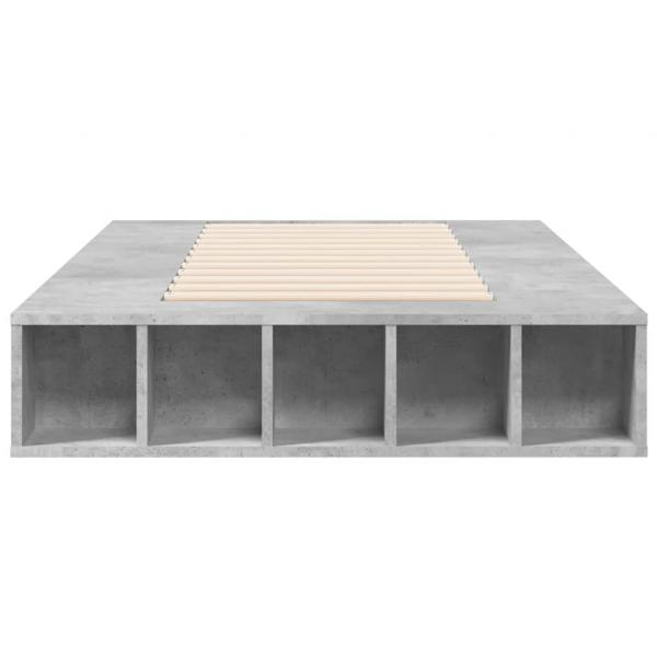 Bettgestell Betongrau 90x200 cm Holzwerkstoff