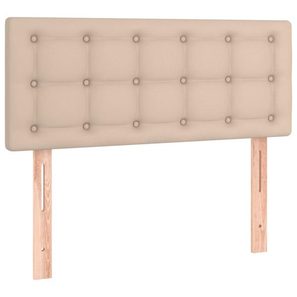 Boxspringbett mit Matratze Cappuccino-Braun 90x190cm Kunstleder