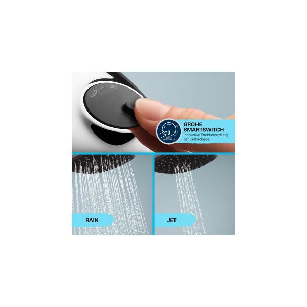GROHE Vitalio Start 110 Handbrause, Quickfix, 2 Strahlarten, chrom (2794610E)