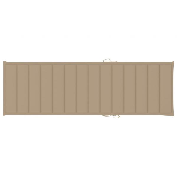 Sonnenliegen-Auflage Beige 200x70x3 cm Oxford-Gewebe