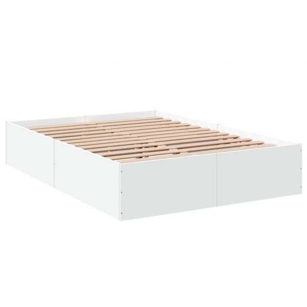 Bettgestell Weiß 140x190 cm Holzwerkstoff