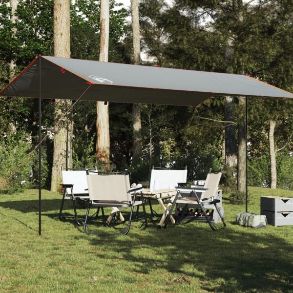 ARDEBO.de - Tarp Grau und Orange 500x294 cm Wasserdicht