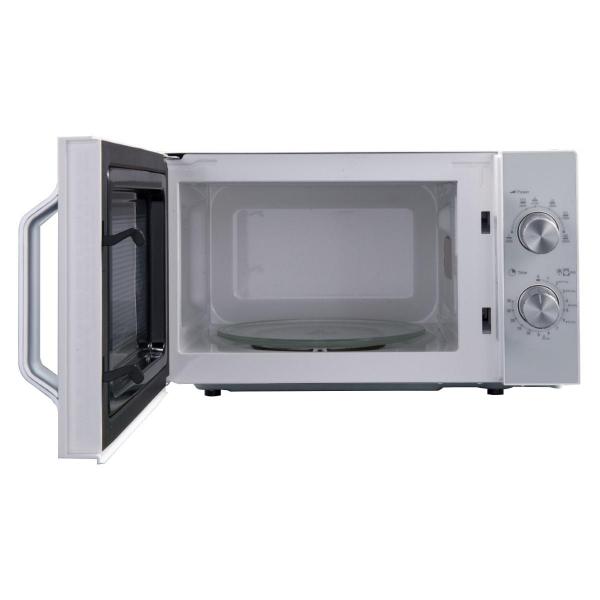 Sharp R204WA Mikrowelle 20 Liter Garraum, 800 Watt, Glasdrehteller(24,5cm), 2 Drehknopf Bedienung, weiß