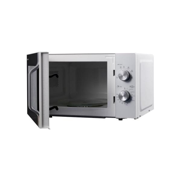 Sharp R204WA Mikrowelle 20 Liter Garraum, 800 Watt, Glasdrehteller(24,5cm), 2 Drehknopf Bedienung, weiß