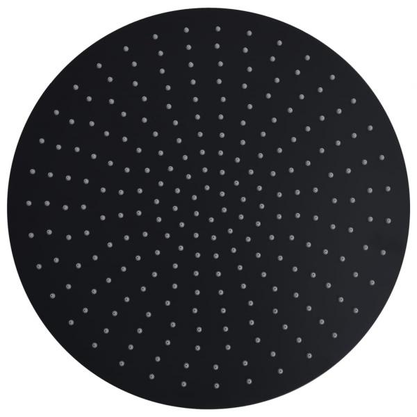 Regenbrause Edelstahl 40 cm Rund Schwarz