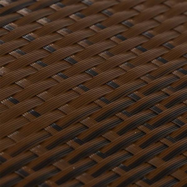 Balkon-Sichtschutz Braun und Schwarz 500x90 cm Poly Rattan