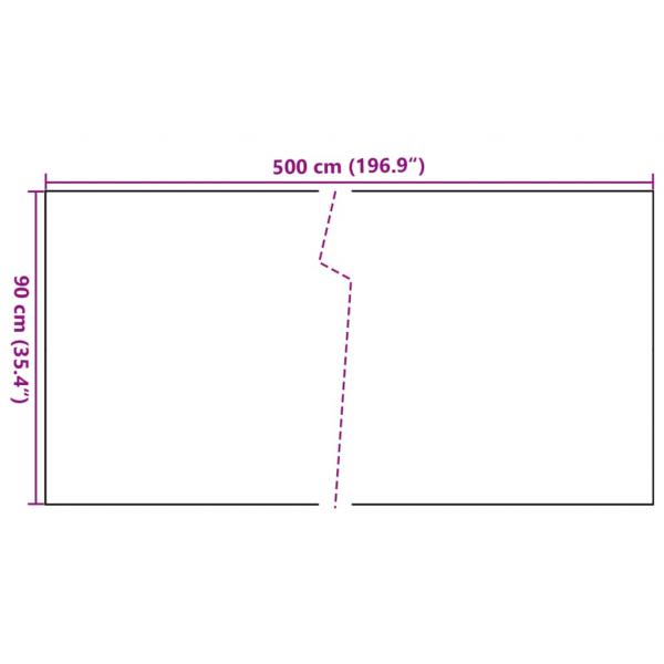 Balkon-Sichtschutz Braun und Schwarz 500x90 cm Poly Rattan