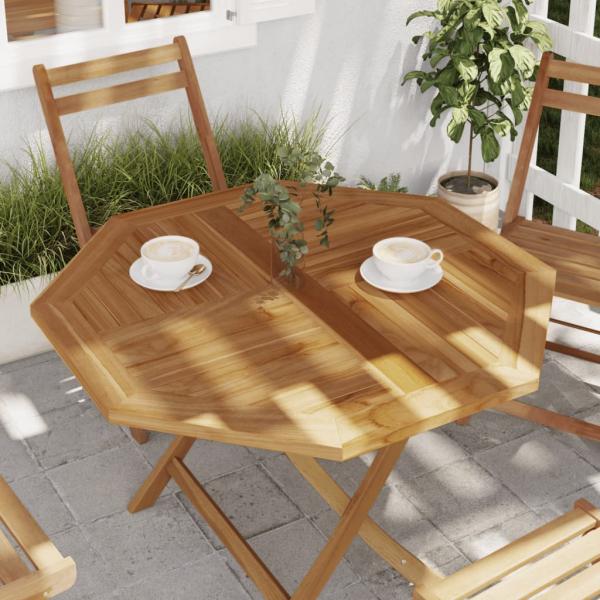 ARDEBO.de - Tischplatte 90x90x2,5 cm Achteckig Massivholz Teak