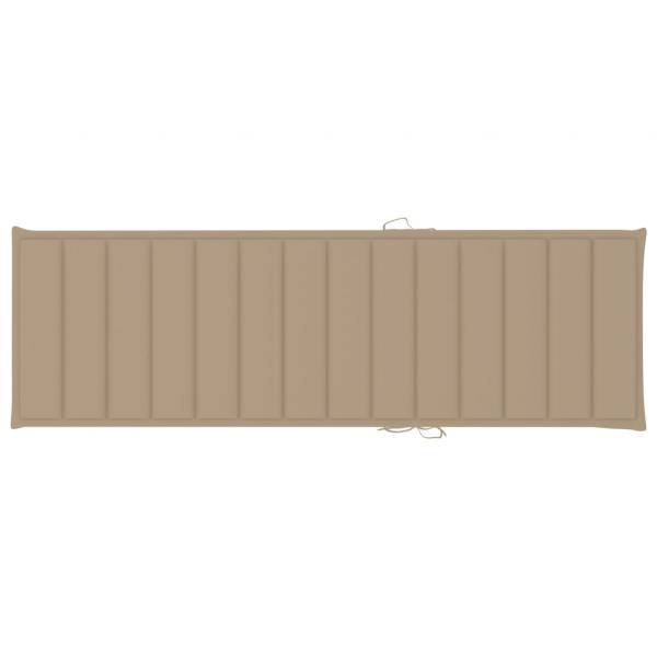 Sonnenliegen-Auflage Beige 200x60x3 cm Oxford-Gewebe