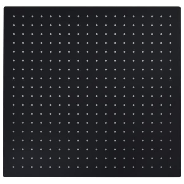 Regenbrause Edelstahl 50x50 cm Quadrat Schwarz
