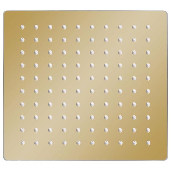 Regenbrause Edelstahl 20x20 cm Quadrat Golden
