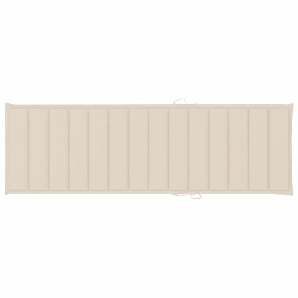 Sonnenliegen 2 Stk. mit Auflagen Massivholz Akazie