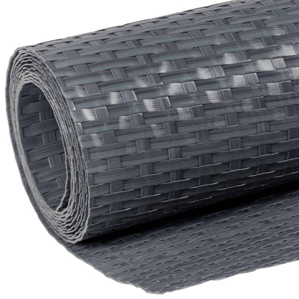 Balkon-Sichtschutz Anthrazit 1000x100 cm Poly Rattan