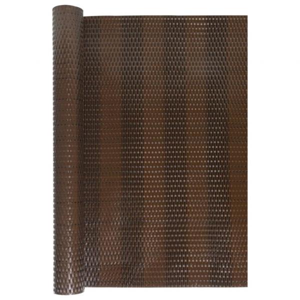 ARDEBO.de - Balkon-Sichtschutz Braun und Schwarz 1000x90 cm Poly Rattan