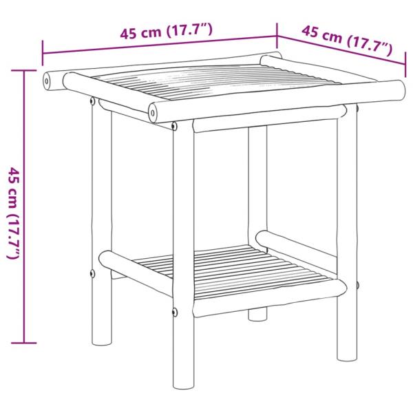 Couchtisch 45x45x45 cm Bambus