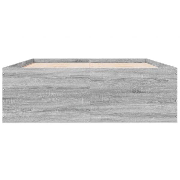 Bettgestell Grau Sonoma 140x190 cm Holzwerkstoff