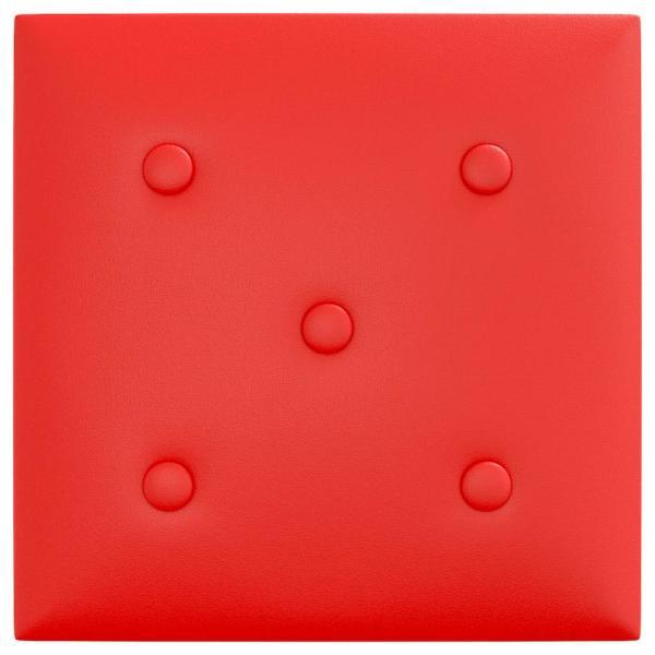 Wandpaneele 12 Stk. Rot 30x30 cm Kunstleder 1,08 m²