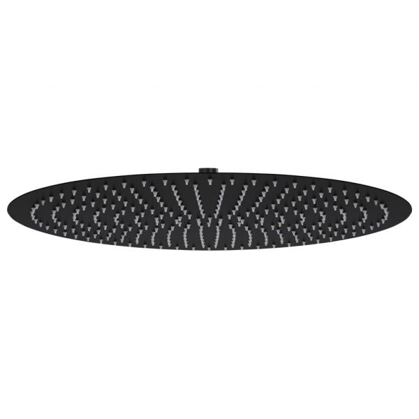ARDEBO.de - Regenbrause Edelstahl 50 cm Rund Schwarz