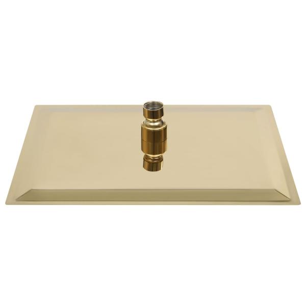 Regenbrause Edelstahl 30x20 cm Rechteckig Golden