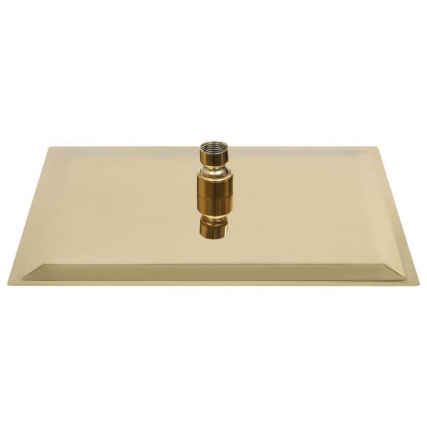 Regenbrause Edelstahl 30x20 cm Rechteckig Golden