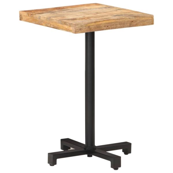 ARDEBO.de - Bistrotisch Quadratisch 50x50x75 cm Raues Mangoholz 