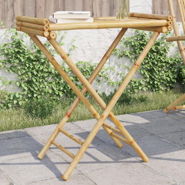 ARDEBO.de - Tabletttisch Klappbar 70,5x42,5x80 cm Bambus