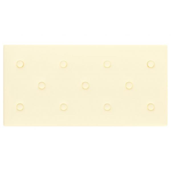 Wandpaneele 12 Stk. Creme 60x30 cm Kunstleder 2,16 m²