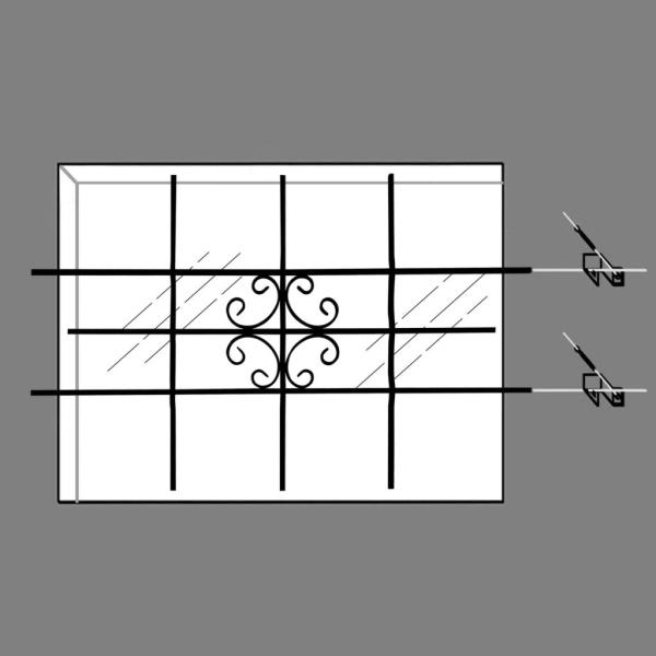 Fenstergitter 69x114 cm