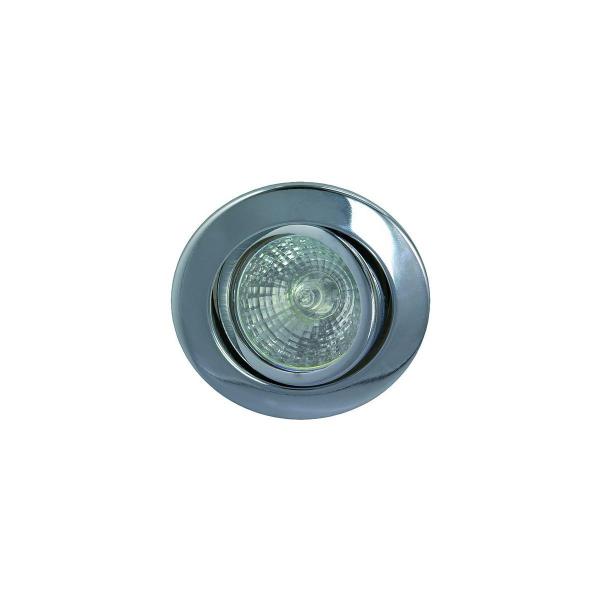 ARDEBO.de Rutec R55114 Einbaustrahler Schwenkbar ohne Sprengring (Wechselbar) für MR16, 1-50W, chrom