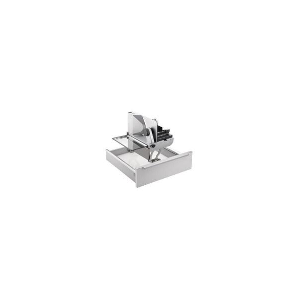 ARDEBO.de Ritter AES72SR-H Einbau-Allesschneider, Normschubladen ab 50 cm, 2-Finger-Einschaltsystem, mit Haltewinkel für Fingerschutz und Restehalter