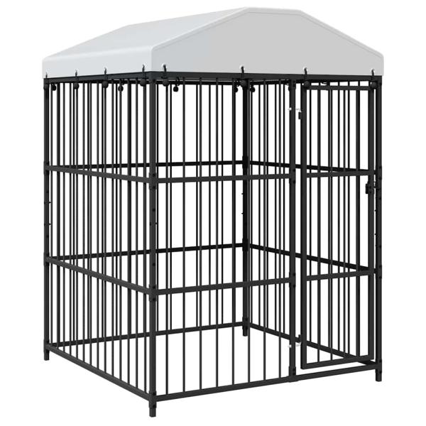 Outdoor-Hundezwinger mit Überdachung 150 x 150 x 200 cm