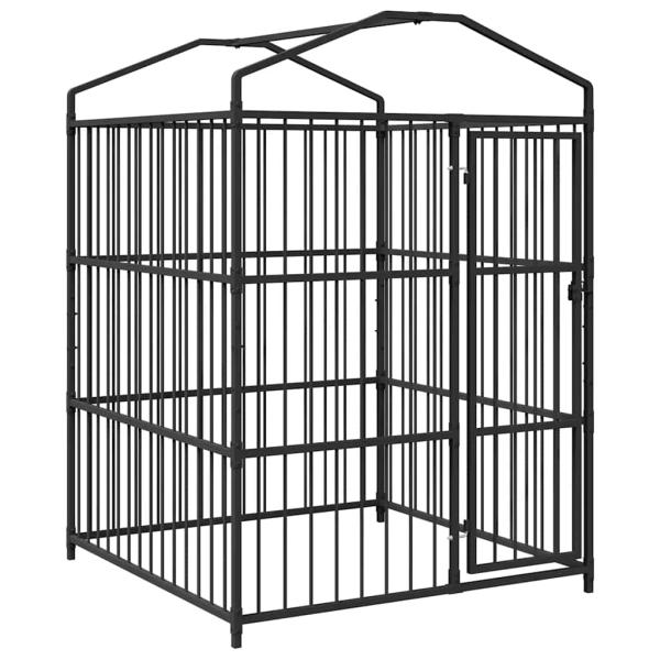 Outdoor-Hundezwinger mit Überdachung 150 x 150 x 200 cm