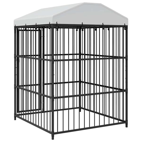 Outdoor-Hundezwinger mit Überdachung 150 x 150 x 200 cm