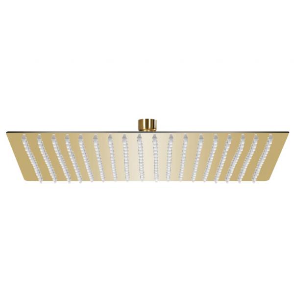 ARDEBO.de - Regenbrause Edelstahl 50x50 cm Quadrat Golden