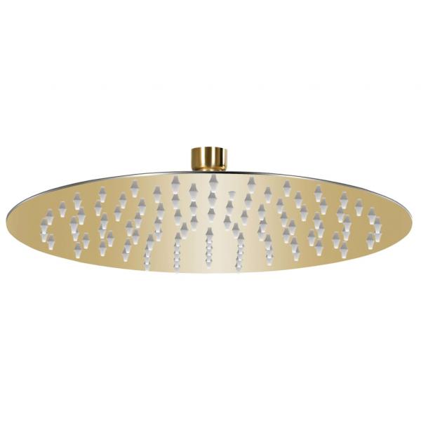 ARDEBO.de - Regenbrause Edelstahl 25 cm Rund Golden