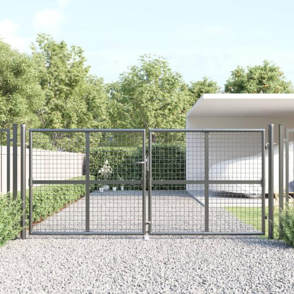 ARDEBO.de - Mesh-Gartentor Anthrazit 300x175 cm Verzinkter Stahl