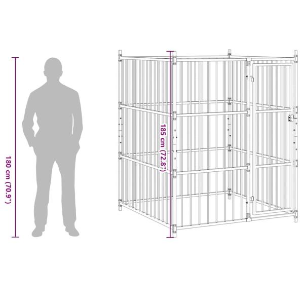 Outdoor-Hundezwinger 150 x 150 x 185 cm