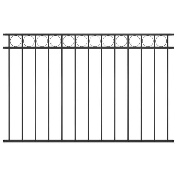 ARDEBO.de - Zaunfeld Stahl 1,7x1 m Schwarz