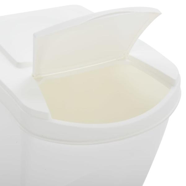 Stapelbare Mülleimer 4 Stk. Weiß 100 L Polypropylen