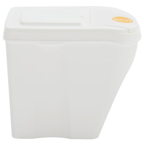 Stapelbare Mülleimer 4 Stk. Weiß 100 L Polypropylen