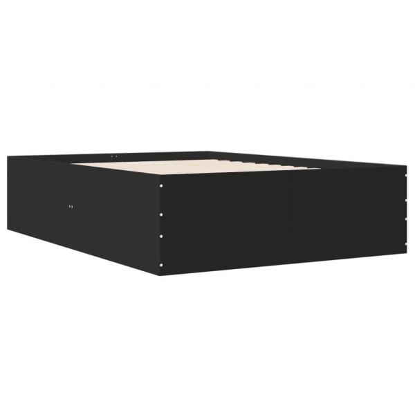 Bettgestell Schwarz 140x190 cm Holzwerkstoff