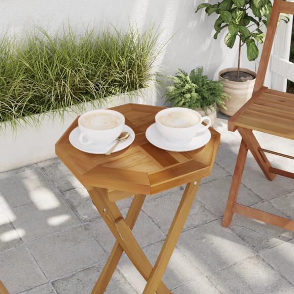 ARDEBO.de - Tischplatte 40x40x2,5 cm Achteckig Massivholz Teak
