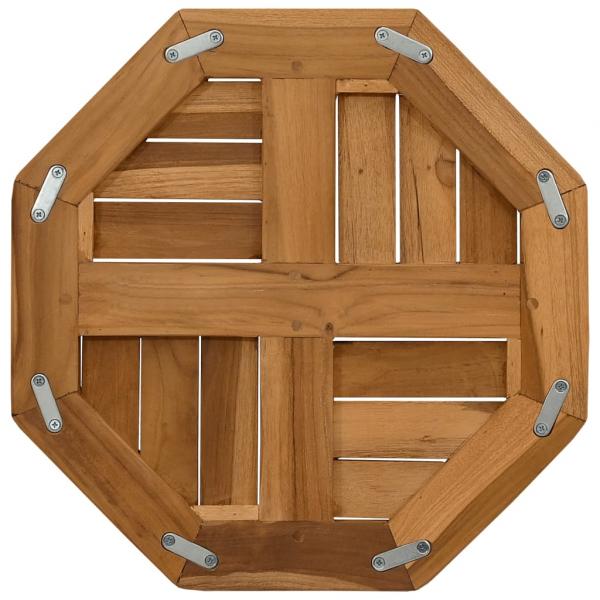 Tischplatte 40x40x2,5 cm Achteckig Massivholz Teak