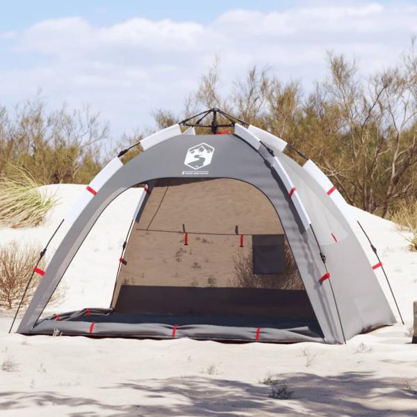 ARDEBO.de - Strandzelt 2 Personen Grau Quick Release Wasserdicht