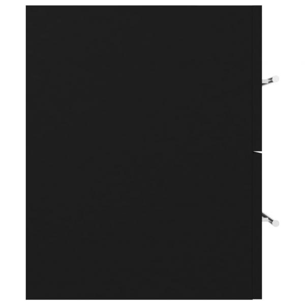 Waschbeckenunterschrank Schwarz 100x38,5x48 cm Holzwerkstoff