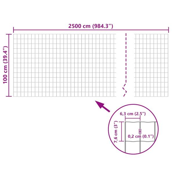 Gartenzaun Maschendraht gitter 25x1,0m Gitterzaun