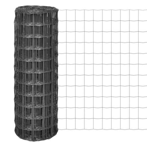 ARDEBO.de - Eurozaun Stahl 10 x 0,8 m Grau