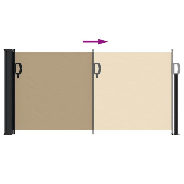 Seitenmarkise Ausziehbar Beige 100x500 cm