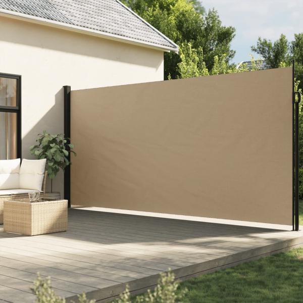 ARDEBO.de - Seitenmarkise Ausziehbar Beige 220x600 cm